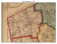North Bridgewater, Massachusetts 1857 Old Town Map Custom Print - Plymouth Co.