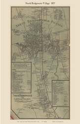 North Bridgewater Village, Massachusetts 1857 Old Town Map Custom Print - Plymouth Co.