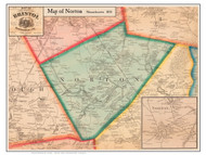 Norton Poster Map, 1858 Bristol Co. MA