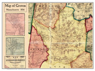 Groton Poster Map, 1856 Middlesex Co. MA