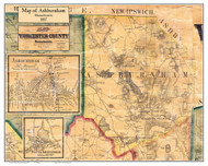 Ashburnham Poster Map, 1857 Worcester Co. MA
