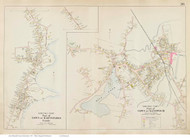 Sandwich Village & Cotuit, Massachusetts 1910 Old Town Map Reprint - Barnstable Co.