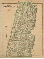 Berkshire County, Massachusetts 1876 Old Map Reprint - Beers Atlas