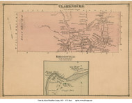 Clarksburg & Briggsville, Massachusetts 1876 Old Town Map Reprint - Berkshire Co.