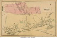 Dalton & Dalton Village, Massachusetts 1876 Old Town Map Reprint - Berkshire Co.