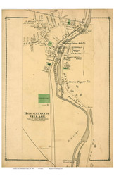 Housatonic Village - Great Barrington, Massachusetts 1876 Old Town Map Reprint - Berkshire Co.