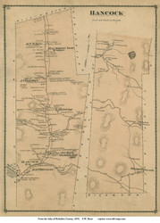 Hancock, Massachusetts 1876 Old Town Map Reprint - Berkshire Co.