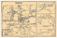Pittsfield, Bakerville, Lower Bakerville & Shaker Village, Massachusetts 1876 Old Town Map Reprint - Berkshire Co.