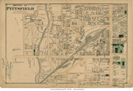 Southern Section of Pittsfield City, Massachusetts 1876 Old Town Map Reprint - Berkshire Co.