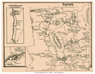 Savoy, Savoy Hollow & Glen Woolen Co., Massachusetts 1876 Old Town Map Reprint - Berkshire Co.