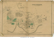 Stockbridge Village, Massachusetts 1876 Old Town Map Reprint - Berkshire Co.