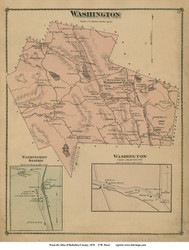 Washington, Washington Station & Washington Village, Massachusetts 1876 Old Town Map Reprint - Berkshire Co.