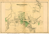 Williamstown Village, Massachusetts 1876 Old Town Map Reprint - Berkshire Co.