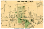 Downtown Williamstown, Massachusetts 1876 Old Town Map Reprint - Berkshire Co.
