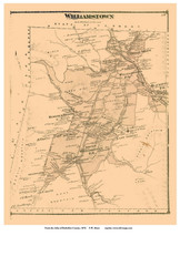 Williamstown, Massachusetts 1876 Old Town Map Reprint - Berkshire Co.