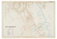 Great Barrington Village South, Massachusetts 1904 Old Town Map Reprint - Berkshire Co.