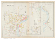 Housatonic, Risingdale & Vandeusenville Villages, Massachusetts 1904 Old Town Map Reprint - Berkshire Co.