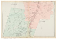 Lanesboro & Cheshire, Massachusetts 1904 Old Town Map Reprint - Berkshire Co.