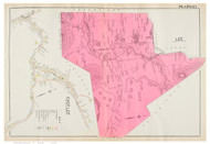 Lee & East Lee, Massachusetts 1904 Old Town Map Reprint - Berkshire Co.
