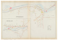 Lenoxdale & South Lee Villages, Massachusetts 1904 Old Town Map Reprint - Berkshire Co.