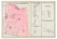 New Marlborough & Mill River, Southfield, Hartsville, & New Marlborough Villages, Massachusetts 1904 Old Town Map Reprint - Berkshire Co.