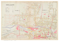North Adams Wards 21, 2, 3 & 6, Massachusetts 1904 Old Town Map Reprint - Berkshire Co.