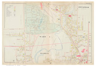 Pittsfield Wards 1 & 6, Massachusetts 1904 Old Town Map Reprint - Berkshire Co.