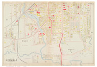 Pittsfield Wards 4 & 5, Massachusetts 1904 Old Town Map Reprint - Berkshire Co.