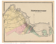 Newburyport, Massachusetts 1872 Old Town Map Reprint - Essex Co.