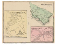 Swampscott Town, Needham's Corner and Smith Farm Villages, Massachusetts 1872 Old Town Map Reprint - Essex Co.