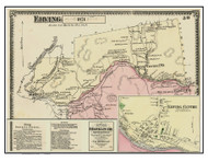 Erving & Erving Centre, Massachusetts 1871 Old Town Map Reprint - Franklin Co.