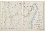 Agawam, Massachusetts 1894 Old Town Map Reprint - Hampden Co.