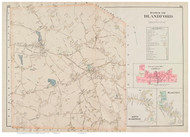 Blandford, Massachusetts 1894 Old Town Map Reprint - Hampden Co.