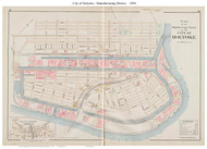 Holyoke City - Manutfacturing District, Massachusetts 1894 Old Town Map Reprint - Hampden Co.