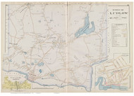 Ludlow, Massachusetts 1894 Old Town Map Reprint - Hampden Co.