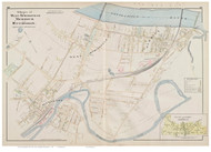 Merrick and Mittineague Villages - West Springfield, Massachusetts 1894 Old Town Map Reprint - Hampden Co.