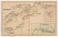 Milton, Massachusetts 1876 Old Town Map Reprint - Norfolk Co.