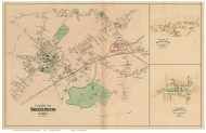 Bridgewater, Scotland and Cochesett Villages, Massachusetts 1879 Old Town Map Reprint - Plymouth Co.
