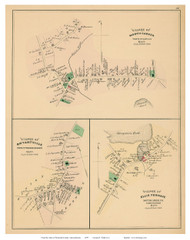North Carver, Ellis Furnace and Bryantville Villages, Massachusetts 1879 Old Town Map Reprint - Plymouth Co.