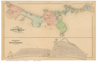 Nantasket Beach - Hull, Massachusetts 1879 Old Town Map Reprint - Plymouth Co.