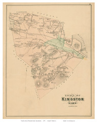 Kingston, Massachusetts 1879 Old Town Map Reprint - Plymouth Co.