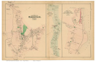Kingston and Rocky Nook Villages, Plymouth Town (partial), Massachusetts 1879 Old Town Map Reprint - Plymouth Co.