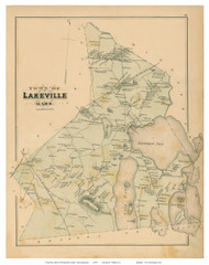 Lakeville, Massachusetts 1879 Old Town Map Reprint - Plymouth Co.