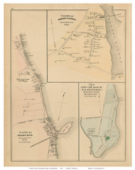 Green's Harbor, Bryant Rock and Branche's Island - Marshfield, Massachusetts 1879 Old Town Map Reprint - Plymouth Co.