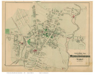 Middleborough Village, Massachusetts 1879 Old Town Map Reprint - Plymouth Co.