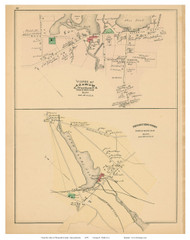 Agawam Village and Tremont Iron Works - Wareham, Massachusetts 1879 Old Town Map Reprint - Plymouth Co.