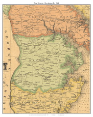 1st District, Davidsonville, Maryland 1860 Old Town Map Custom Print - Anne Arundel Co.