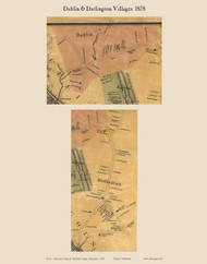 Dublin and Darlington Villages - Dublin, Maryland 1878 Old Town Map Custom Print - Harford Co.