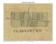 Clarksburg Village, Maryland 1865 Old Town Map Custom Print - Montgomery Co.