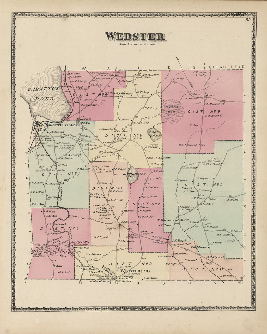 1872 Atlas of Whiteside County and State of Illinois IL Plat Maps Book on CD